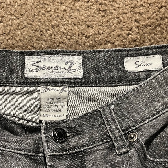 Seven7 Slim Gray Denim Jeans Size 30 - Picture 5 of 5